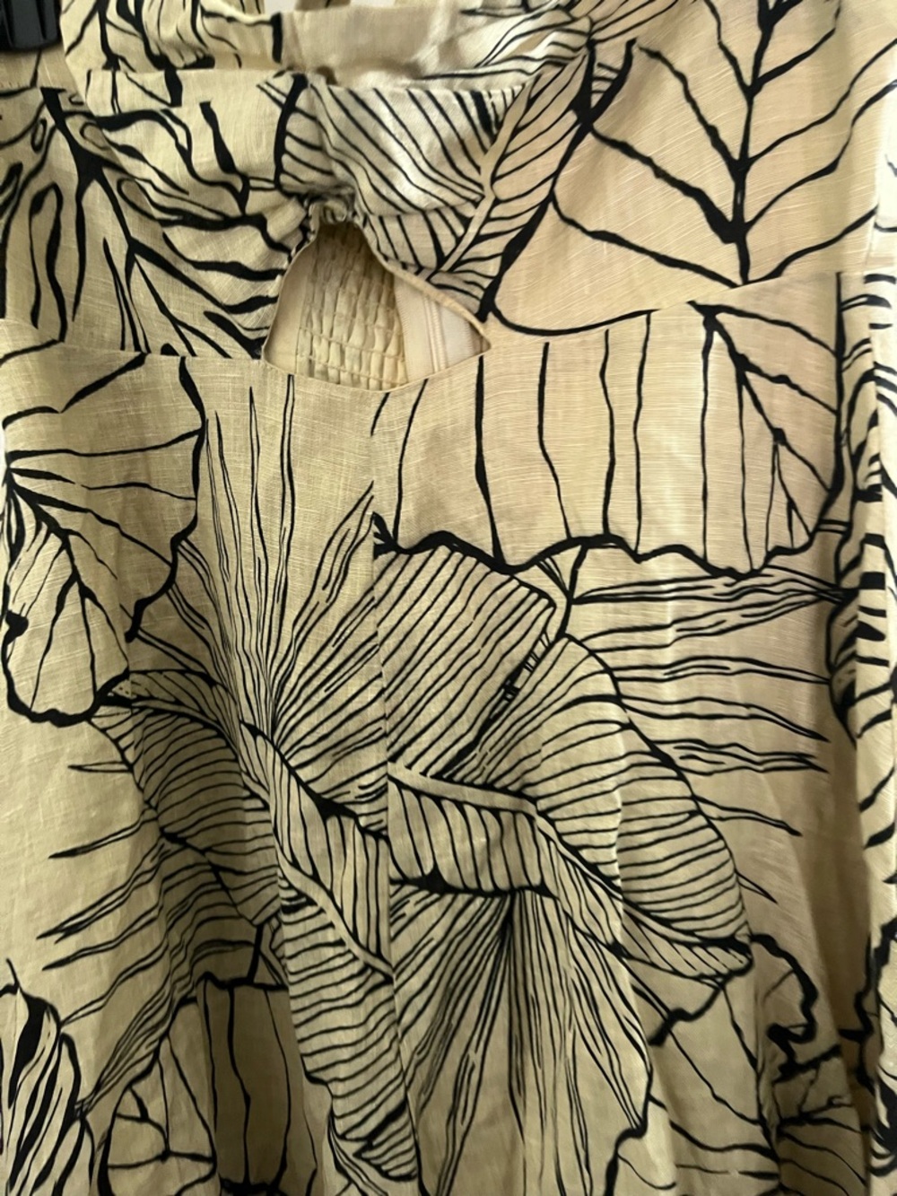 DISSH Beige Maxi Dress with Black Leaf Print - Picture 6 of 9
